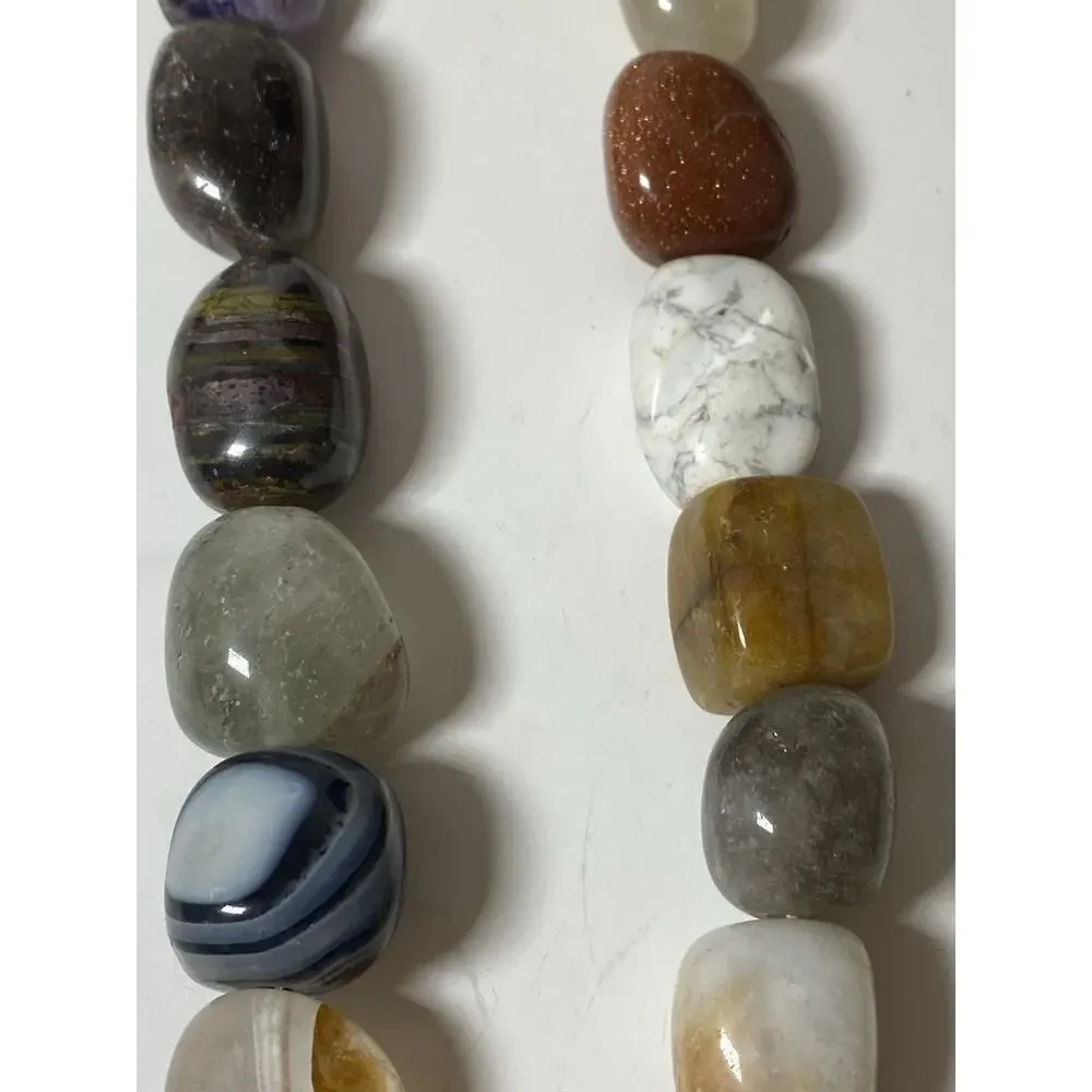 Multi Colored Multi Gemstone Beaded Necklace